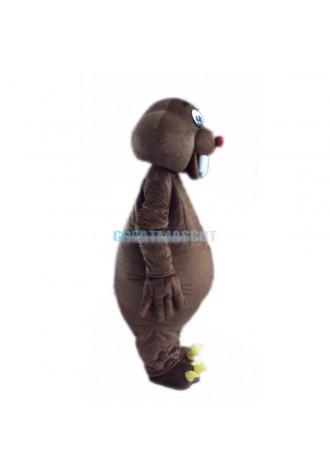 Short Fur Brown Mole Mouse Mascot Costume Free Shipping