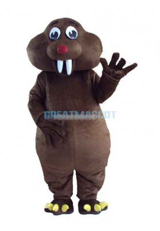 Short Fur Brown Mole Mouse Mascot Costume Free Shipping