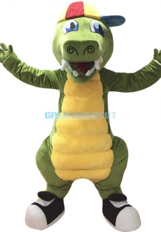 Green Crocodile Mascot Costume Alligator Costume for Adult