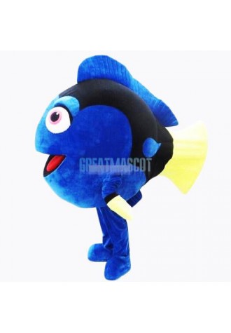 Beautiful Blue Fish Mascot Costume Free Shipping
