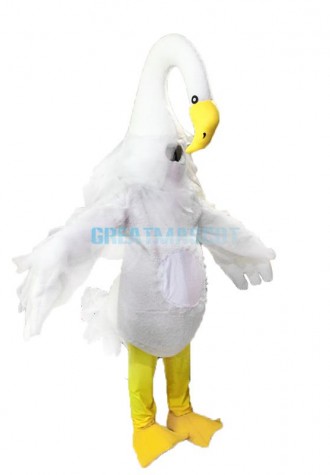 Long Necked Swan Mascot Costumes