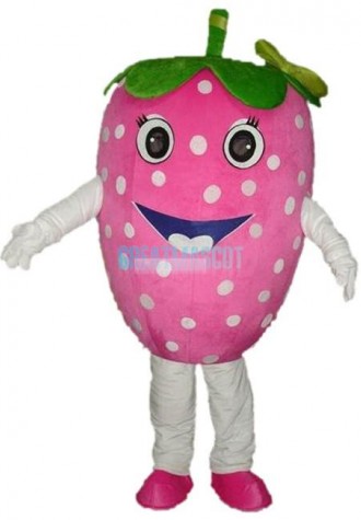 Pink Strawberry Fruit Mascot Costumes