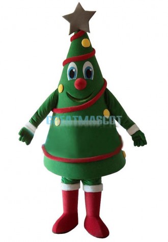 Green Christmas Tree Mascot Costume Free Shipping