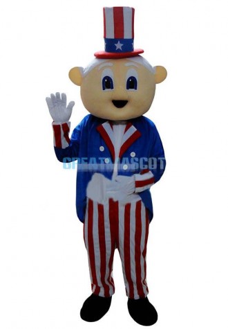 American Old Man Magician Mascot Costume