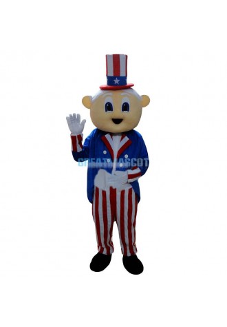 American Old Man Magician Mascot Costume