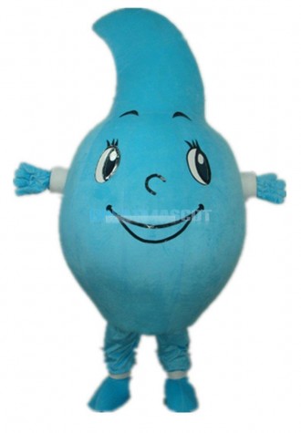 Blue Water Drop Mascot Costume