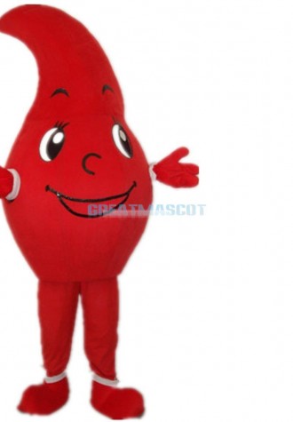 Red Water Drop Mascot Costume