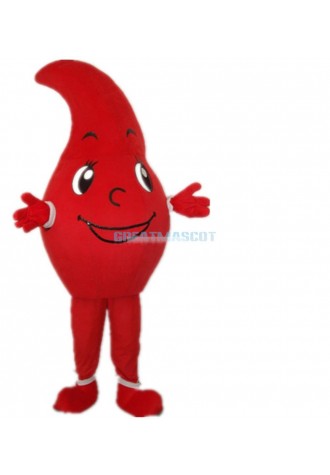 Red Water Drop Mascot Costume