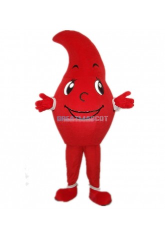 Red Water Drop Mascot Costume