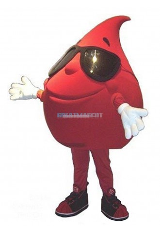 Red Drop of Water Blood Mascot Costume