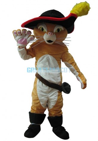 Puss In Boots Mascot Costume Free Shipping