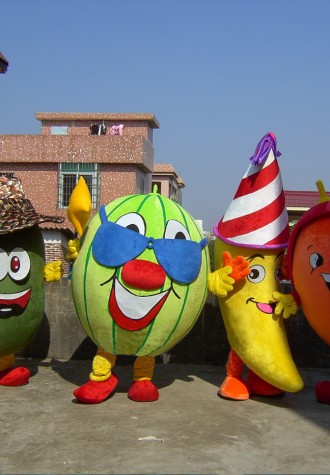 Kiwi,Watermelon,Banana,Orange Mascot Costume