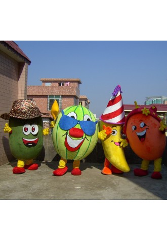 Kiwi,Watermelon,Banana,Orange Mascot Costume