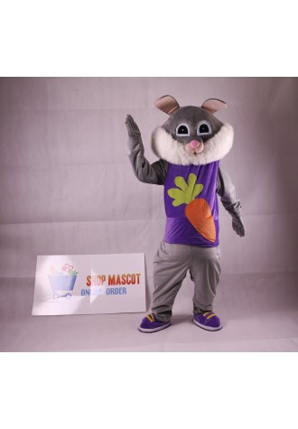 Easter Rabbit Plush Adult Mascot Costume Free Shipping