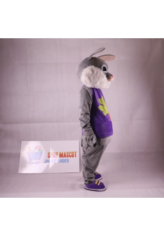 Easter Rabbit Plush Adult Mascot Costume Free Shipping