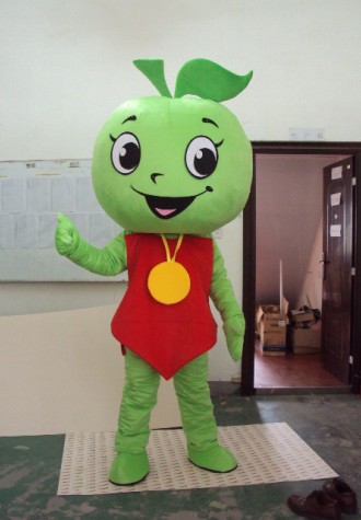 Green Apple Mascot Costume