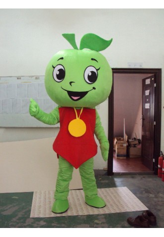 Green Apple Mascot Costume