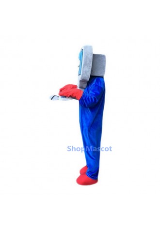 Blue Computer Mascot Costumes Free Shipping