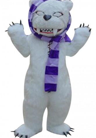 White Beggar Bear Mascot Costumes Free Shipping