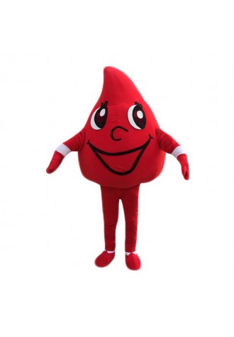 Red Blood Drops Mascot Costume For Adults