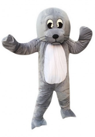 Grey Sea Lion Mascot Costume