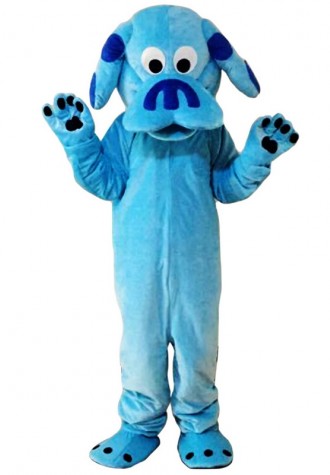 Sky Blue Dog Mascot Costume Free Shipping
