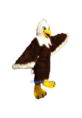 Brown Eagle Long Wool Mascot Costume