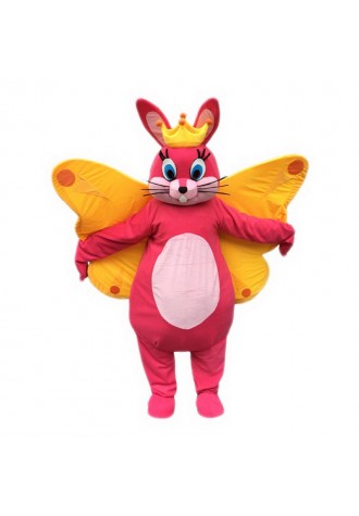 Butterfly Bunny Mascot Costume Free Shipping