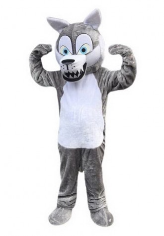 Gray Wolf Mascot Costume Free Shipping