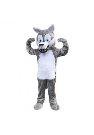 Gray Wolf Mascot Costume Free Shipping