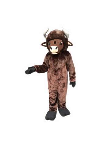 Brown Buffalo Mascot Costume Free Shipping