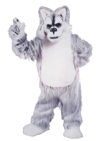 Deluxe Huskey Mascot Costume Free Shipping
