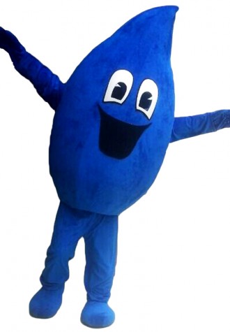  Blue Water Droplets Mascot Costume Free Shipping