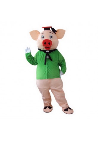 Green Pig Mascot Costume Free Shipping