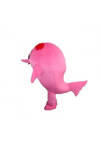 Cute Pink Dolphin Mascot Costume Free Shipping