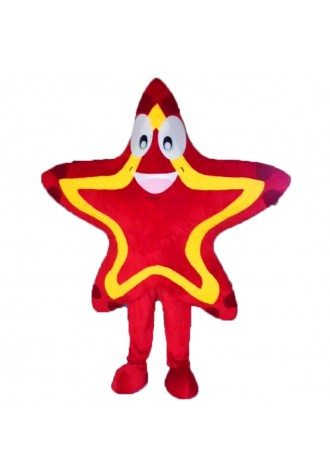 Red Star Mascot Costume Free Shipping