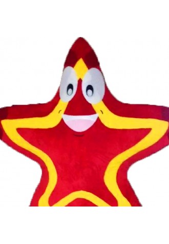 Red Star Mascot Costume Free Shipping