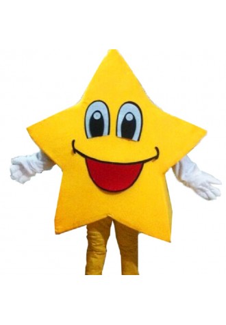 Yellow Five-Pointed Star Mascot Costumes