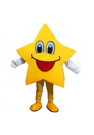 Yellow Five-Pointed Star Mascot Costumes
