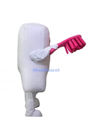 Red Teeth and Toothbrushes Mascot Costumes