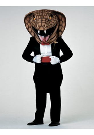 Gentleman Cobra Snake Mascot Costume