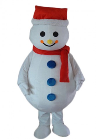 Snow Man Mascot Costume Christmas Xmas Snowman