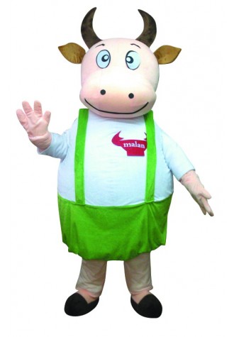 Fat Cow Fancy Cute Dad Cow Mascot Costume