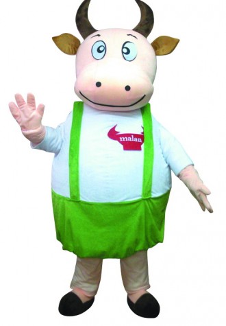 Fat Cow Fancy Cute Dad Cow Mascot Costume