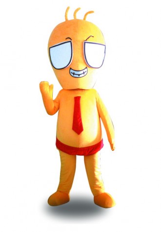 Orange Boy Strange Boy Mascot Costume
