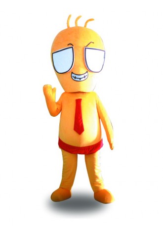 Orange Boy Strange Boy Mascot Costume