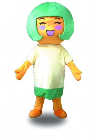 Professional Green Hair Girl Strange Girl Mascot Costume