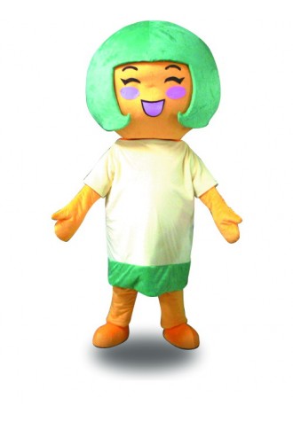 Professional Green Hair Girl Strange Girl Mascot Costume
