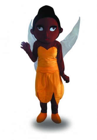Professional Brown Hair Girl Mascot Costume