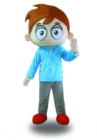 Hot Sale Professional Big Eyes Boy Mascot Costume